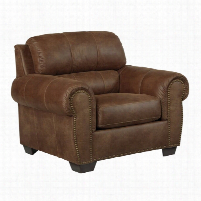 Ashley Burnsville Faix Leather Chair In Espresso