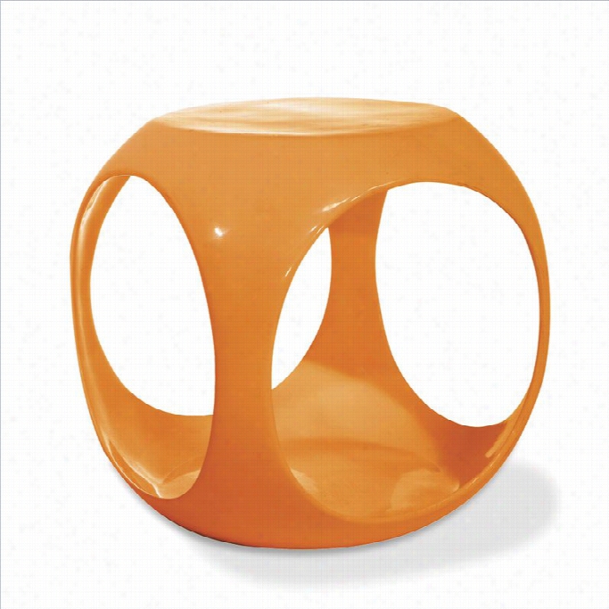 Avenue Sixslick Cube Modern Occasional Table In Orange