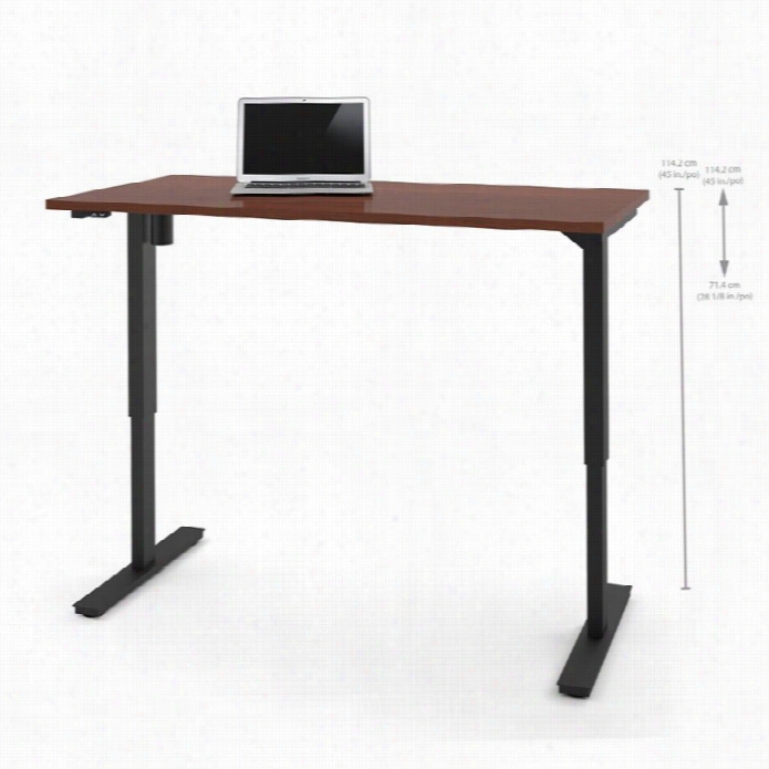 Bestar 30 X 60 Power Adjustable Standing Desk In Bbordeaux