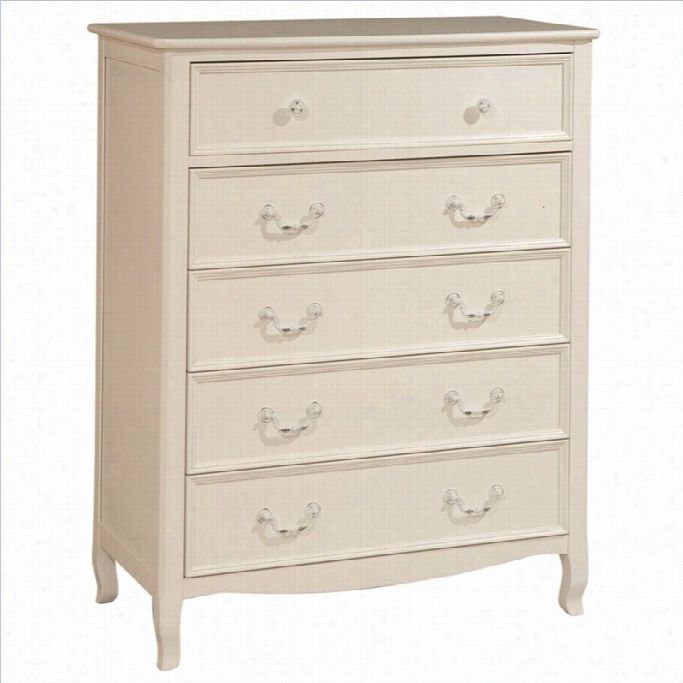 Bolton Furniture Emma 5  Drawe Rchest In White