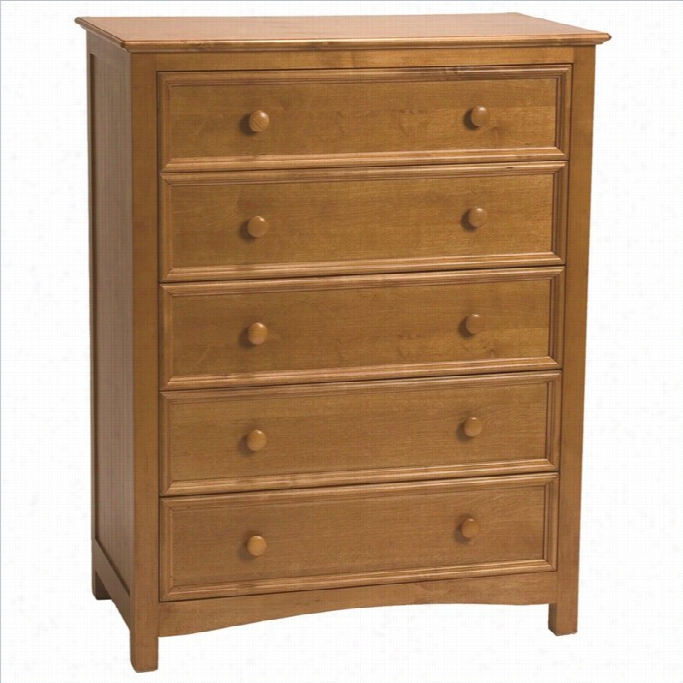 Bolton Furniture Wakefield Kids 5 Drawer Chest In Honey