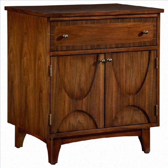 Broyhill Mardella Door Nightstand In Warm Cognac