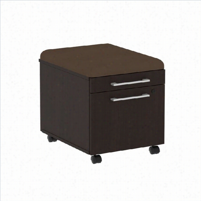 Bush Bf 300 Se Ries Mobile Pedestal In Mocha Cherry And Cocoa