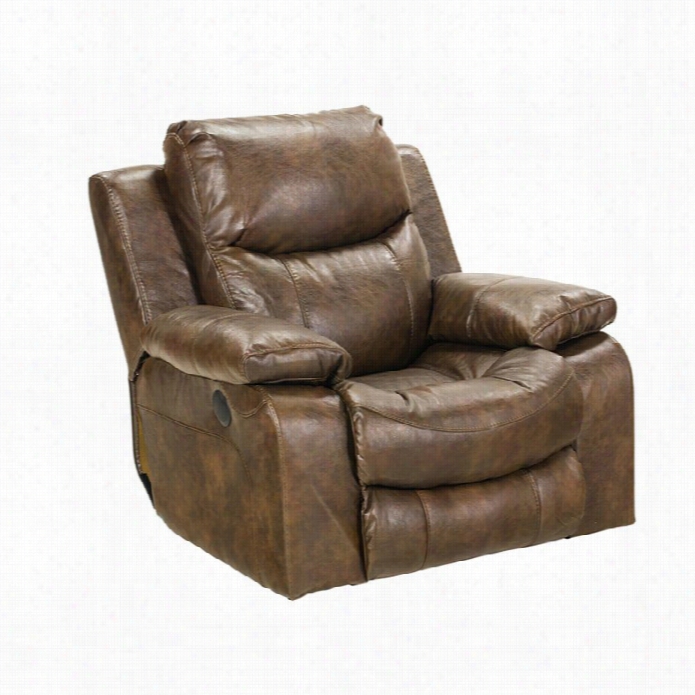 Catnappr  Catalona Leather Power Glider Rec Linre In Timber