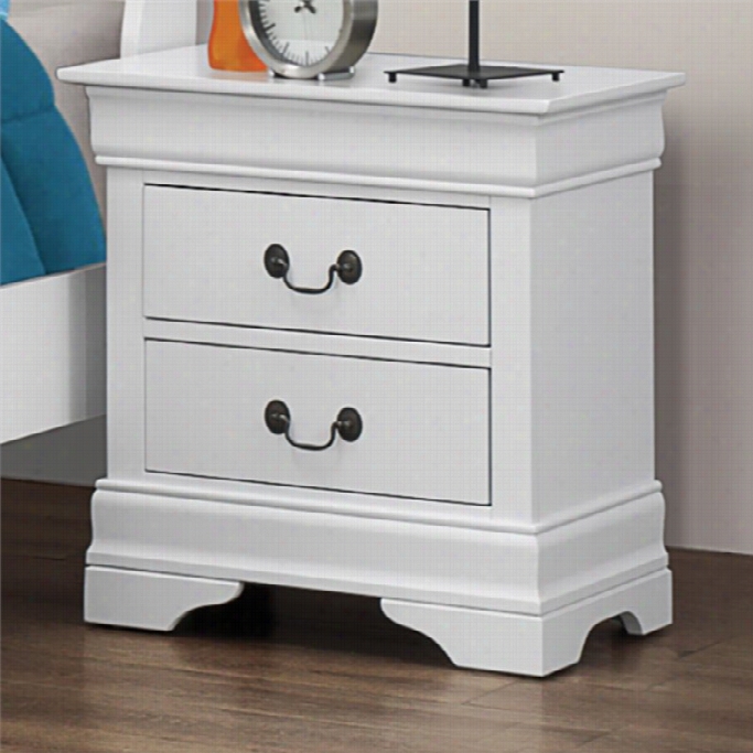 Coaster Lpuis Philippe Nightstand In White