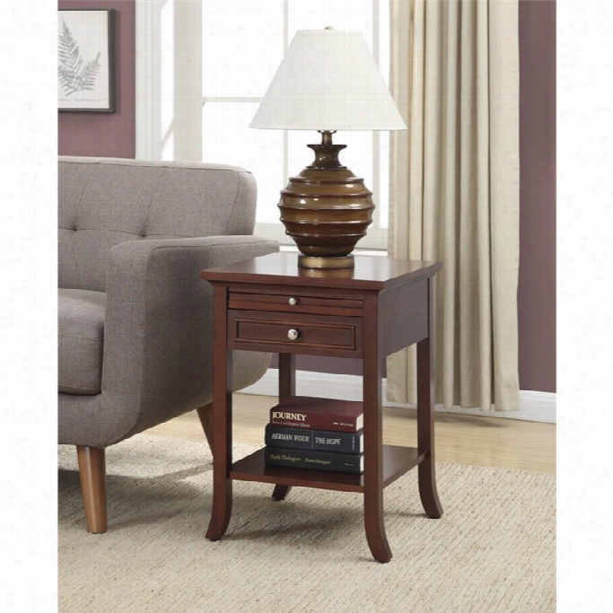 Convenience Concepts American Heritage Logan End  Table In Mahogany