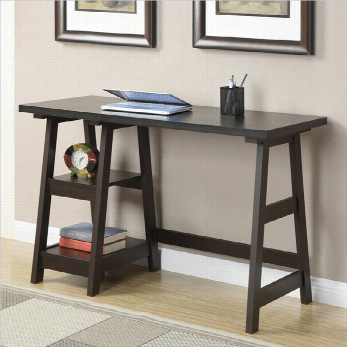 Convenience Conceppts Designs2go Tr Estls Desk In Espresso