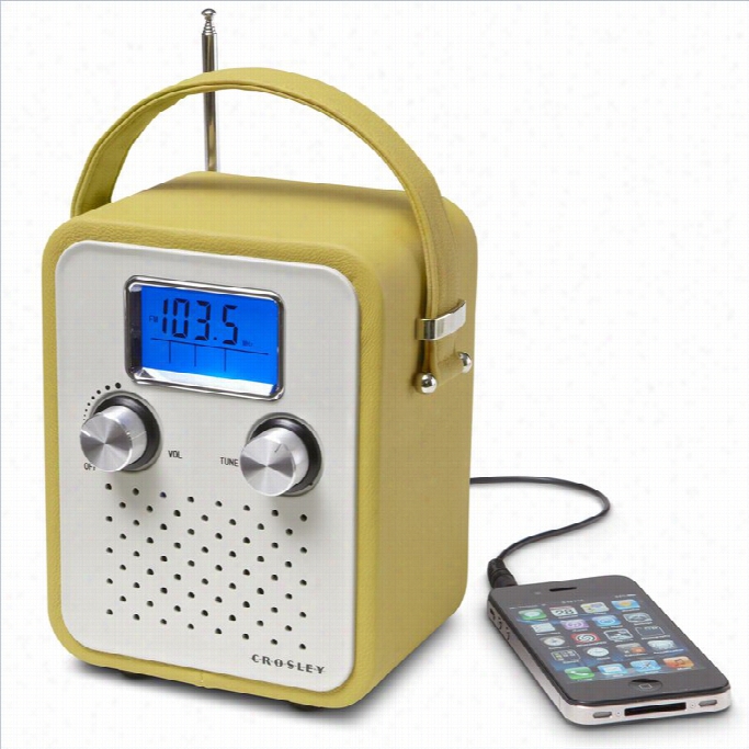 Crosley Radio Portable Songbird Alarm Cock Radio In Green