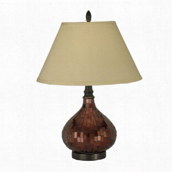 Dale Tiffany Copper Mosaic Art Table Lamp