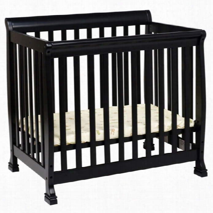 Davinci Kalani Connvertible Mini Wood Crib In Ebony Finish