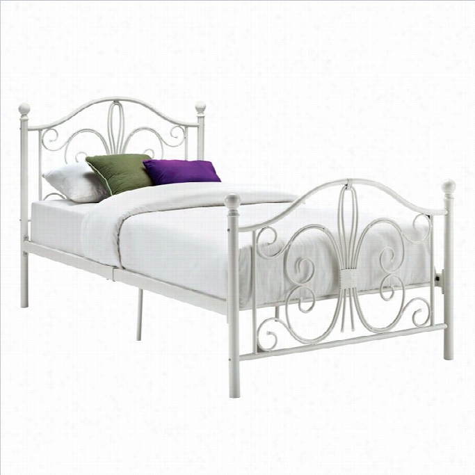 Dhp Bombay Metal Twin Bed In White