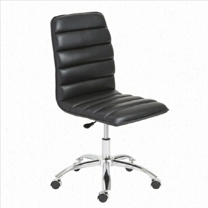 Eurostyle Jaleh Office Chair No Arms In Black And Chrome