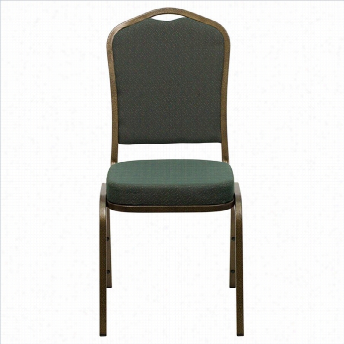 Slang  Furniture Hercules Crown Back Banquet Stacking Chair In Green