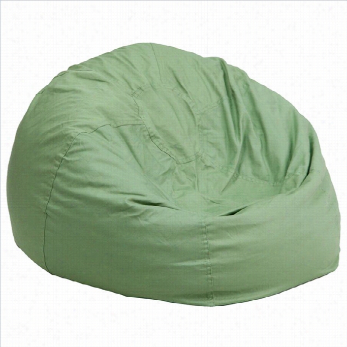 Flash Furniture Oversized Solid Bean Bag Chair In Reen