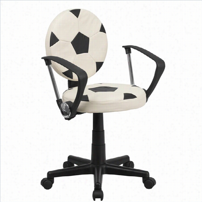 Flash Furniture Socccer Burden Office Chair Wit Ms In Negro And White