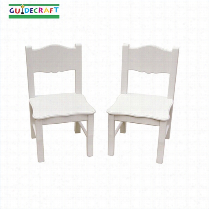 Gu Idecraft First-rate Work  White Extra Chairs (set Of 2)