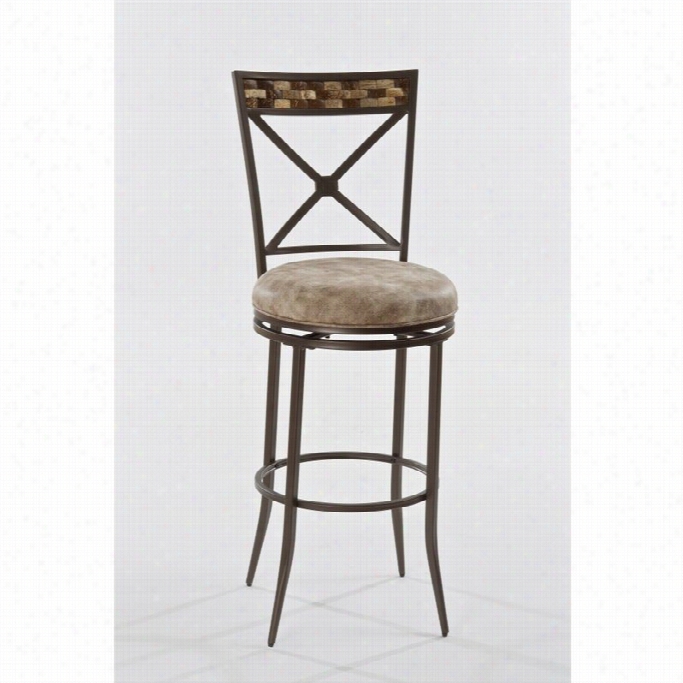 Hillsda L Ecompton 42 Swivel Bar Stool In Brown