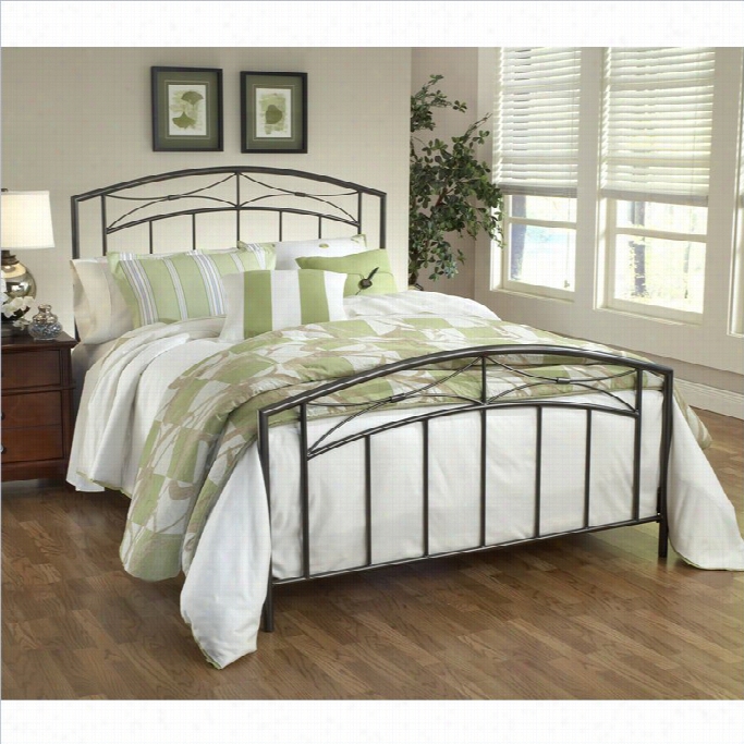 Hillsdale Morris Metal Bed In Sandsilver-twin