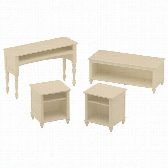 Kathy Ireland Office From Bush Furniture Volcan Dusk 4 Piece Occasional Table Set In Driftwood Dreams