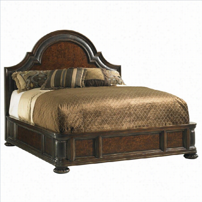 Lexington Florentino Ca Valllino Platform Bed In Dark Walnut-queen