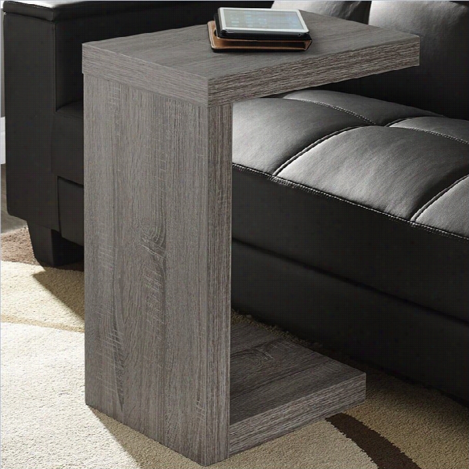 Monarch Hollow-core Accent  Table In Dark Taupe