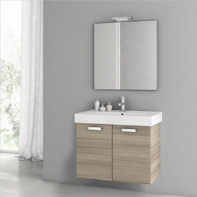 Nameek's Acf Cubical 30 Wall Moun Ted Bathroom Van Ity Set In Larch Canapa