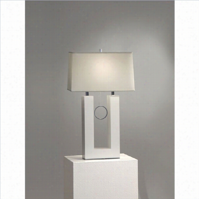 Nova Lighting Earring Standing Table Lamp In Whtie Gloss