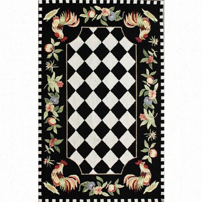 Nuloom 7' 6 X 9' 6 Hand Hooked Mornin G Glory Rug In Balck