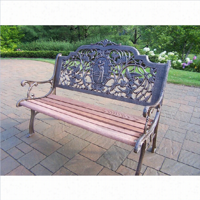 Oakland Livign Golfer Bench In Antique Bronze