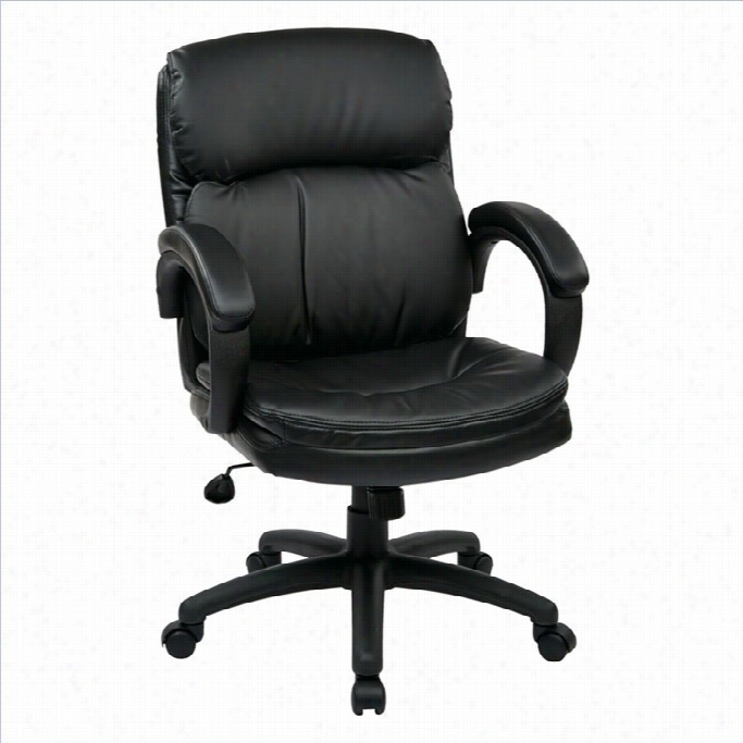 Office Tar E C Series Mid Back Eco Leather Executive Place Of Business Chair In Black