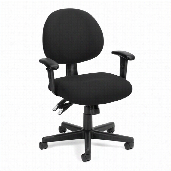 Ofm 24-hour Computer Ttask Office Chair With Arms In Blac