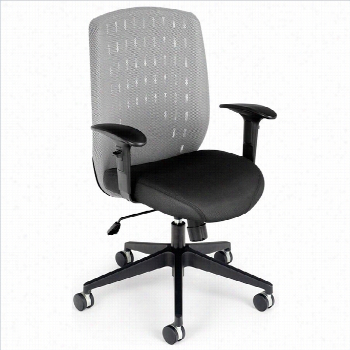 Ofm Visio Nexeuctive Office Chair In  Light Gray