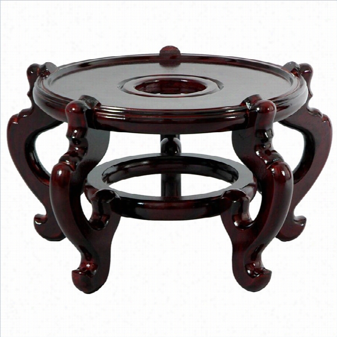 Oriental Furniture Fishbowl Stand In Rosewood-8