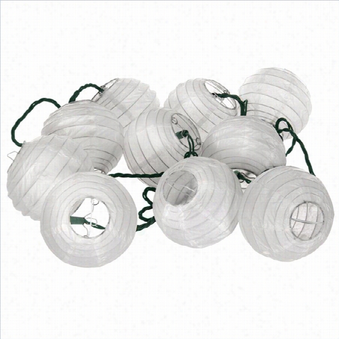 Oriental Furniture Maru Ball Tsring Lights In W Hite