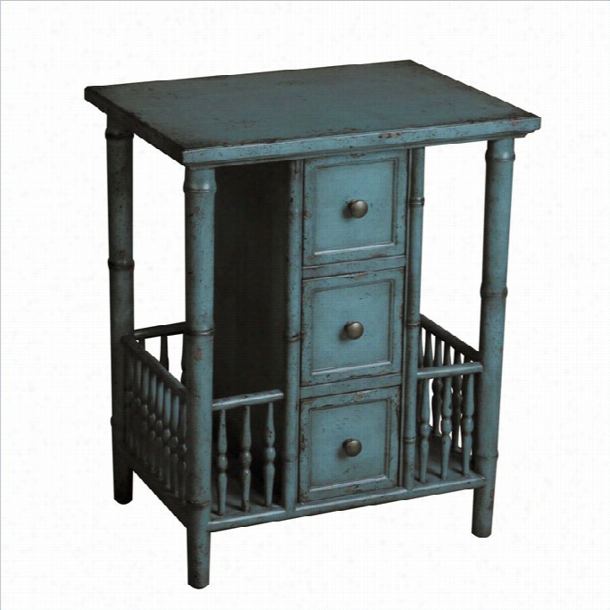 Pulaski 3 D Rawers Table In Blue