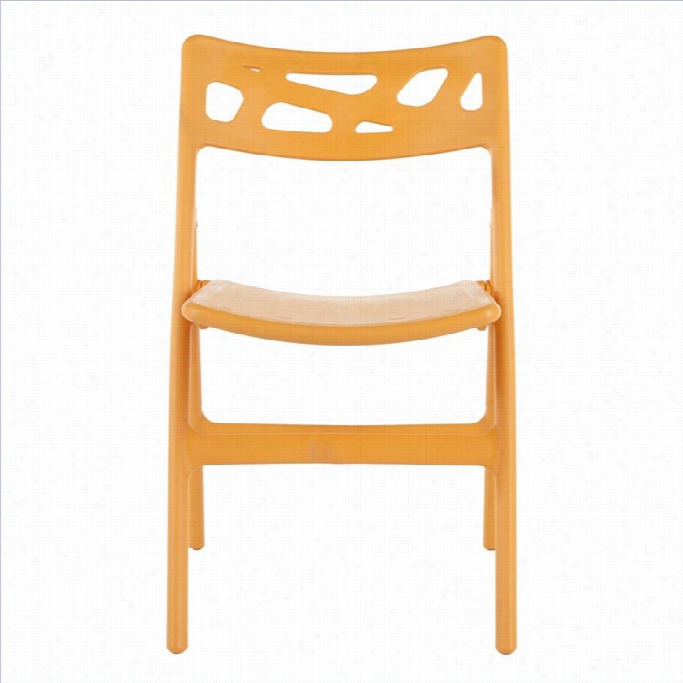 Safafieh Eva Orange Folding  Chair In Orange (sharpen Of 4)