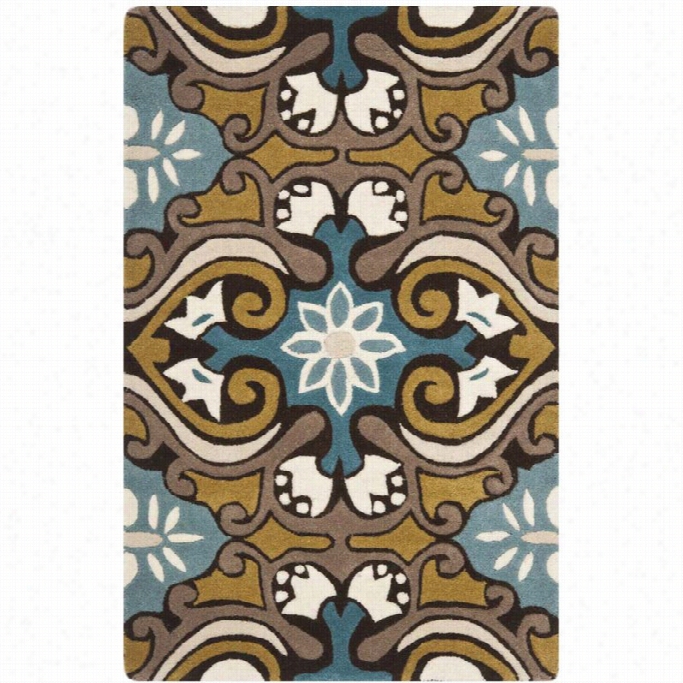 Saavieh Wyndham Accent Rug In Blue / Umlti