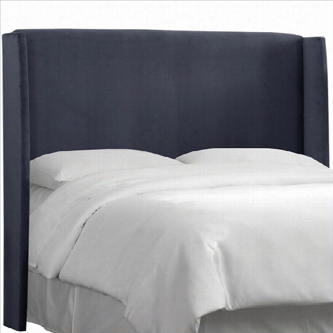 Skyline Furniture Wingback Panel   Headboard In Blue-full