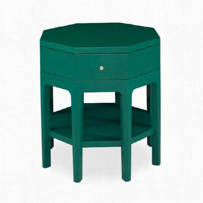 Somerton Improv B Octagon Accent Table In Teal