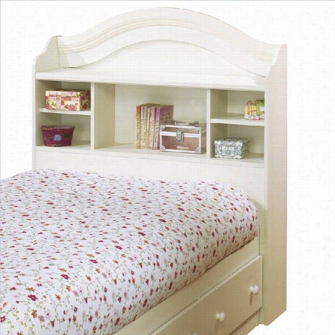 South Shoresummer Breeze Twin Bookcas Head6oard In White