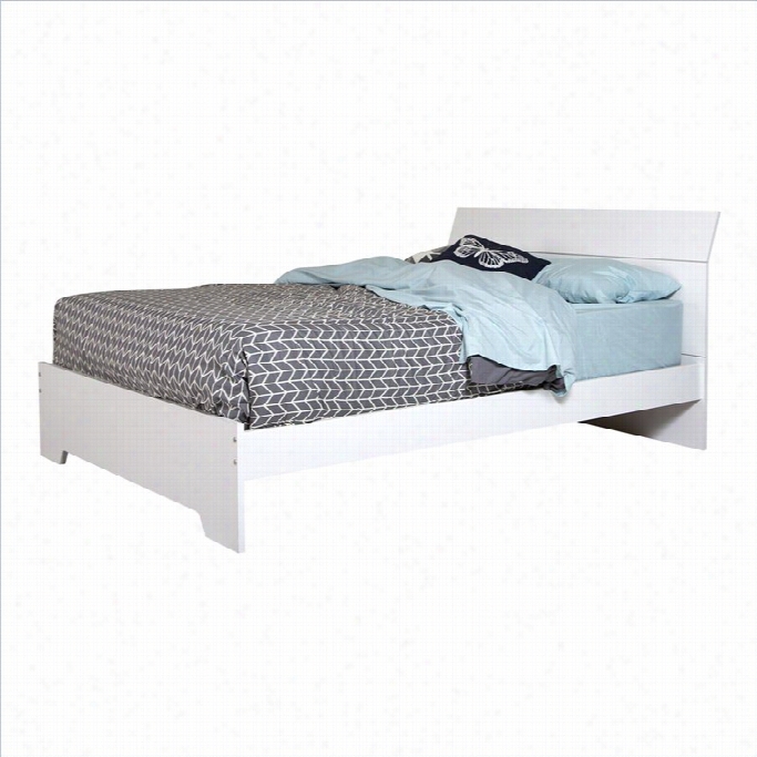 Southern Shore Vito Queen Platform Bed In Pur White