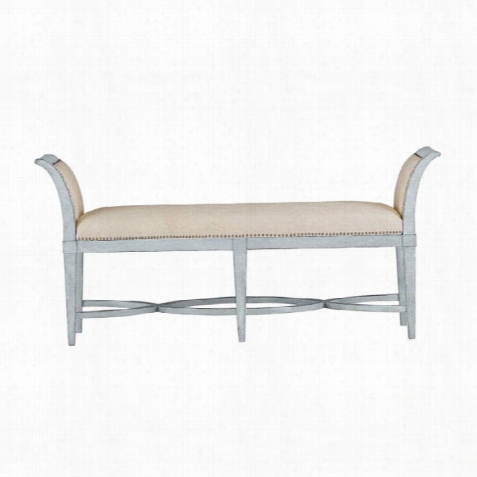 Stanley Coastal Living Resort Surfside Bed End Bench In Sea Salt