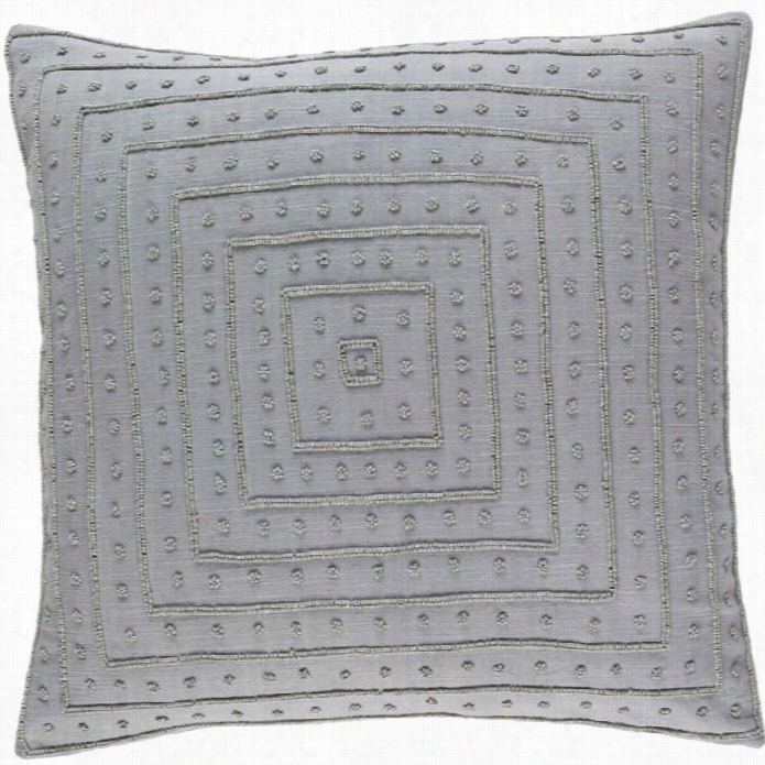 Su Rya  Gisele Poly Fill 18 Square Pillow In Gray