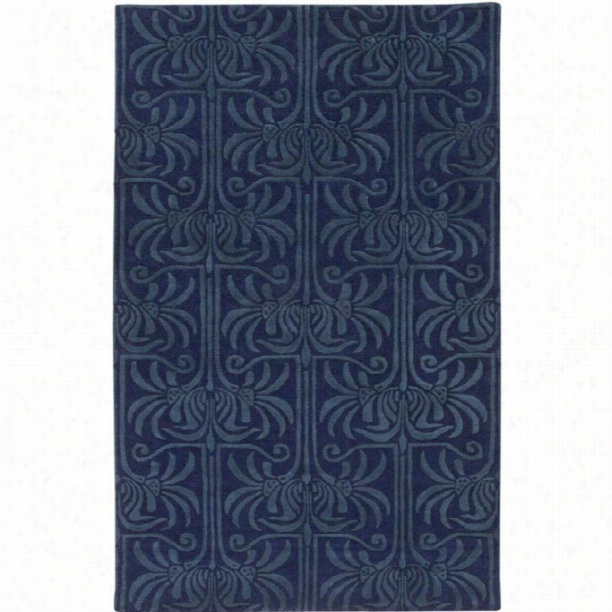 Surya Natura 5' X 8' Hand Tufted Wool Rug  In Blue