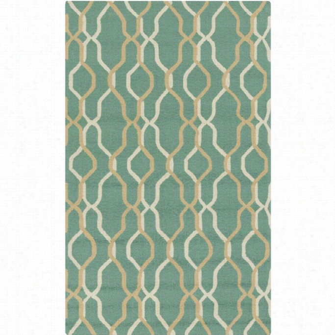 Surya Rain 8' X 10' Hand Hooked Rug In Greenand Blue