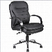 Boss Office Products Mid-Back Caressoft Plus Exec Office Chair with Chrome Base-Spring Tilt