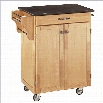 Home Styles Furniture Natural Kitchen Cart with Granite Top