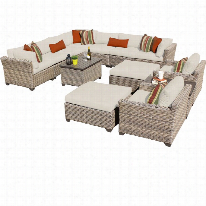 Tkc Monterey 13 Piece Outdoor Twig Sofa Set In Beige