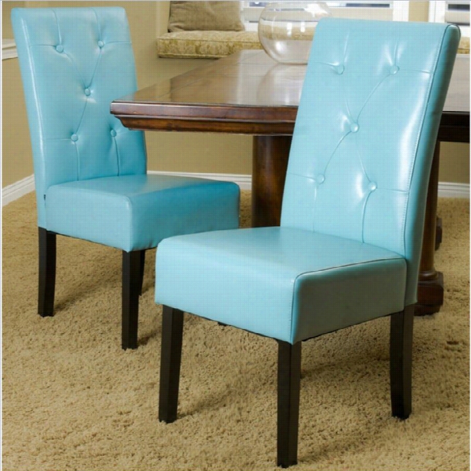 Trent Home Renoir Dining Chair In Teal Blue (set Of 2)
