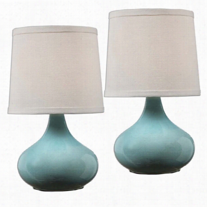 Uttermost Gabbiano Pale Blue Lamps (set Of 2)